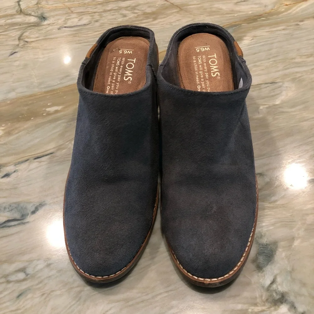 Toms Suede block heel Mules - Picture 2 of 6